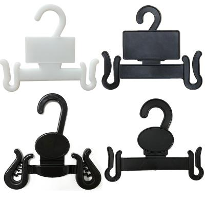 China Eco-friendly Black Plastic Slippers Hook Supermarket Display Double Clips Shoes Hook for sale