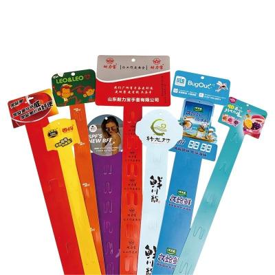 China Eco-friendly Or Recycle Snack Shelf Pendant Supermarket Hanging Strip Make Logo Shopping Mall Food Promotion Plastic Clip Strip Milk Chip Pendant Bag for sale