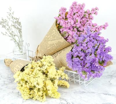 China Decoration natural touch dyed dry flowers forget me not grass flowers valentines day birthday thanksgiving home decor for sale