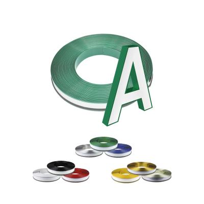 China 0.5mm 0.6mm Channelume Aluminum Trim Cap For Channel Letter Green for sale