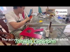 geometric led letterform edge for indoor and outdoor use