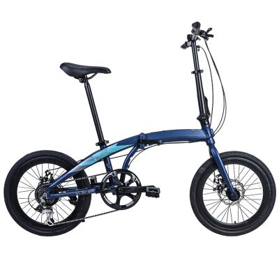 China 2021 Aluminum Alloy Promotion Bicycle One Second Camp Folding Bike Hot Selling Aluminum Alloy 20 Inch JAVA 7 Speed, 7 Speed ​​Double V Brake 1.4 for sale