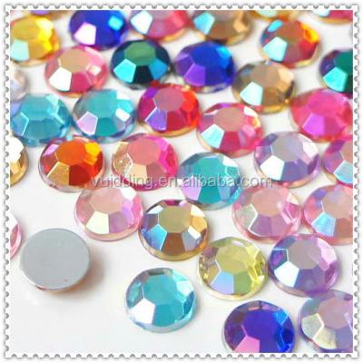 China Beautiful Acrylic Flatback Diamond AB Gems For Holiday Decoration for sale