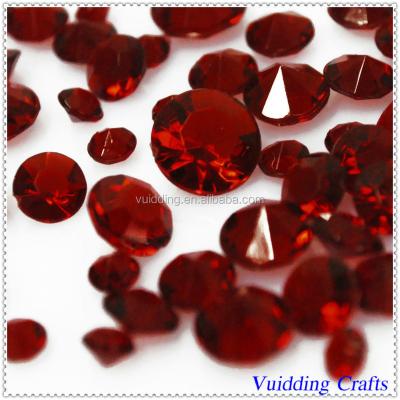 China Crystal / Glass / Beautiful Acrylic Ruby Plastic Gems Confetti For Party Table Decoration for sale