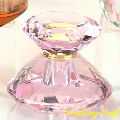 China Europe Luxury Pink Crystal Attar Perfume Bottle For Empty Hanging Car for sale