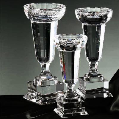 China Europe Crystal Trophy Faceted Cup Award for Competition Winner Prize for sale