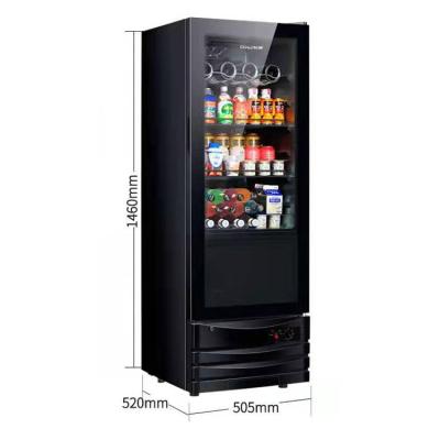 China COMPRESSOR 2021 New Design Fridge Wine Cooler Tempered Glass Door Upright Cabinet for sale