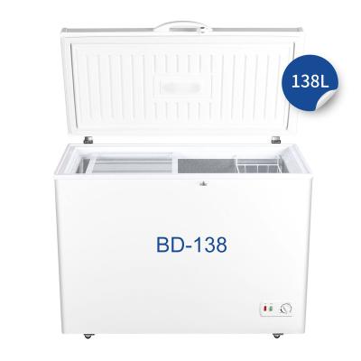 China BD-138 China manufacture hotel chest freezer with lock ice storage freezer ice cream freezer for sale