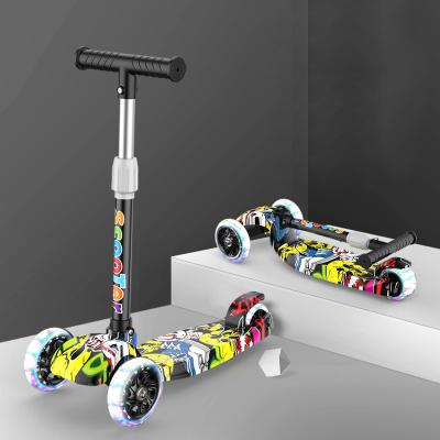 China Height Adjustable Light Weight Handlebar 3 Wheel Electric Kids Kick Scooter Foldable For Kids Toys Kids Sale for sale