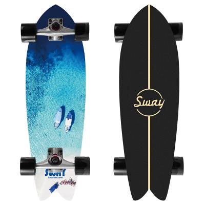 China Best Quality Adult Skateboard Land Surfing Training Adult Surfboard 32 Inches Long Skateboard for sale