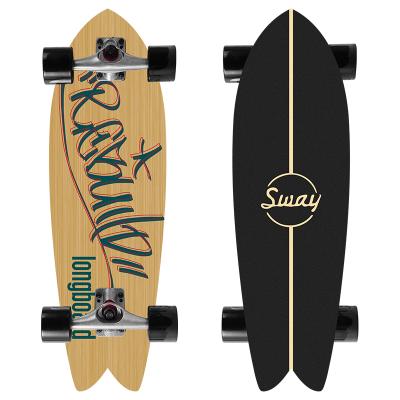 China 7 Ply Maple Delivery Surfboard Adult Fast Skate CX4 32 Inch Wooden Bracket Land Surfboard Surfboard Skateboard for sale