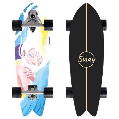 China Adult Customized Land Surfboard 32Inch CX7 Land Surfboard Cruiser Surfing Training Skateboard for sale