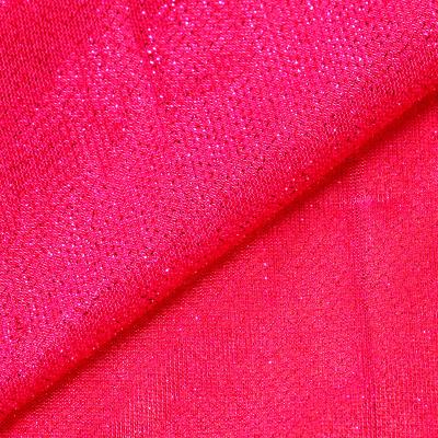 China Rose Performance Wear Lurex Metallic Yarn Fabric 90 Polyester 10 Other Woven Fabric For Dresses Causal Staging for sale