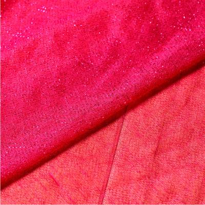 China Rose Performance Wear Lurex Metallic Yarn Fabric 90 Polyester 10 Other Woven Fabric For Dresses Causal Staging for sale