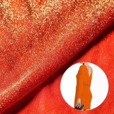 China Metallic Orange Metallic Fabric 10 Yarn Elegant Woven Textile 90 Polyester Other For Causal Staging Party Dress Fabric for sale