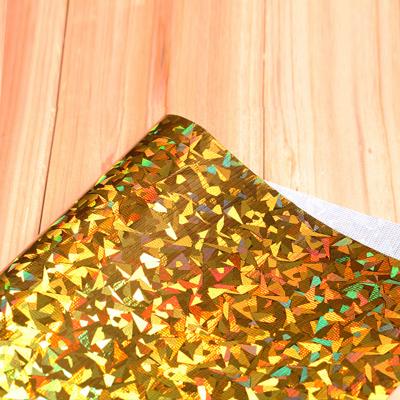 China Metallic Yellow 90Polyester 10Spandex Glitter Laser Suits Fabric For Stage Party Wedding Bridal Dresses for sale