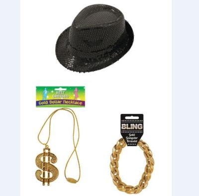 China BANDIT BANDIT HITTING COMPLETE PUMP MEN EQUIPMENT ACCESSORIES Necklace Bracelet Hat 3pcs set Ecoparty for sale