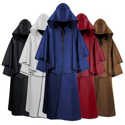 China Polyester Hooded Cloak Velvet Vampire Long Halloween Costume Cape For Men And Women for sale