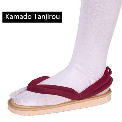 China Cosplay Costumes Anime Demon Slayer Shoes Kimetsu No Yaiba Kamado Tanjirou Chokes Sandals for sale