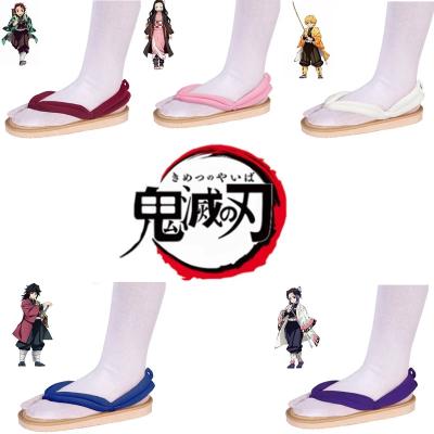 China Fashion Anime Demon Slayer Kimetsu Ecoparty Costume No Yaiba Kamado Tanjirou Cosplay Shoes Hobbles for sale