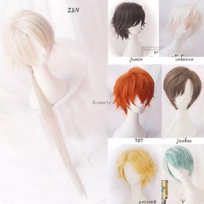 China All Japanese Costume Luciel Choi Zen Jumin Han Unisex Yoosung Zen V Mystic Hair Wig 707 Dyed Messenger Harajuku Curly Cosplay Hair Wig for sale