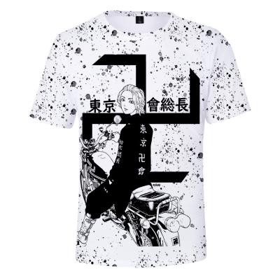 China Japanese Anime Tokyo Avengers T-shirt Men Harajuku Hip Hop Summer Kawaii T-shirt Male ecoparty Polyester for sale