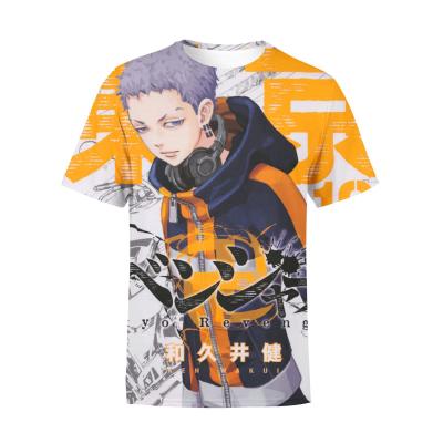 China Hot Japanese men ecoparty Harajuku Hip Hop Cosplay Comic Anime Tokyo Avengers T-shirt 2021 for sale