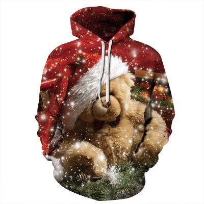 China 3D Merry Christmas QUICK DRY ecoparty Hoodies Santa Christmas Hooded Hoodies Sweatshirts for Coupels 2021 for sale