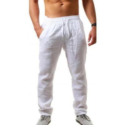 China : New Solid Color Men's Cotton Canvas Pants Male Street Quick Dry Breathable Canvas Pants Male Casual Comfortable Summer Suit Male for sale