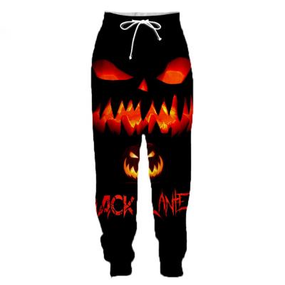 China 2021 Coldker Halloween Street Men's Breathable Pants 3D Printed Devil Pumpkin for sale