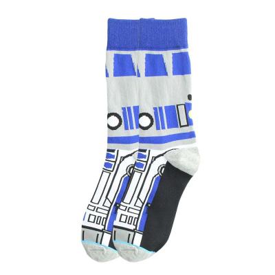 China QUICK DRY men's socks cartoon animation Wade symmetry LOGO four seasons skateboard casual socks series for sale