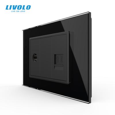 China C9 Series Livolo 907801012 Programmable Power TV Residential / Multipurpose Smart Plug & Telephone Socket Design for sale