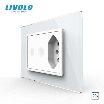 China Livolo C9 Series New Year Product Residential / Multipurpose Smart Wall Power Extension Glass Socket for sale