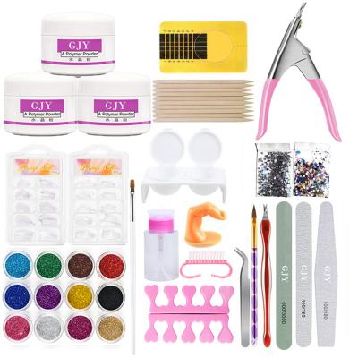 China Factory Direct Wholesale Acrylic Powder Nail Set Popular Acrylic Nails Kit Hot Sale Manicure Tools Kit for sale