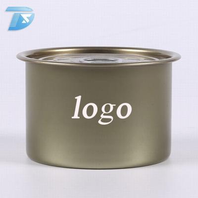 China Customized Easy Open Tinplate 2pieces Caviar Tin Cans Easy Open Tin Cans Tuna Cans With Lid for sale