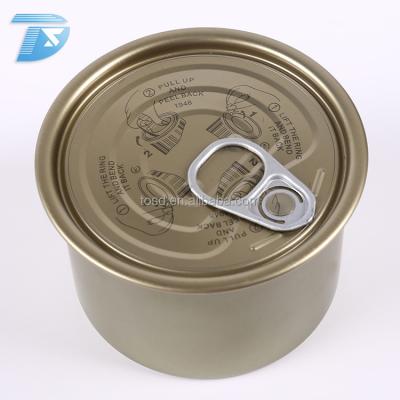 China Cheap Easy Open 185g Meat Tuna Cans With Tin Lid Food Grade Cans Cans For Food Canning Fish for sale