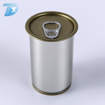 China Easy Open Customized Design 155g Tinplate Food Can Tuna Can Packaging Tins For Caviar for sale