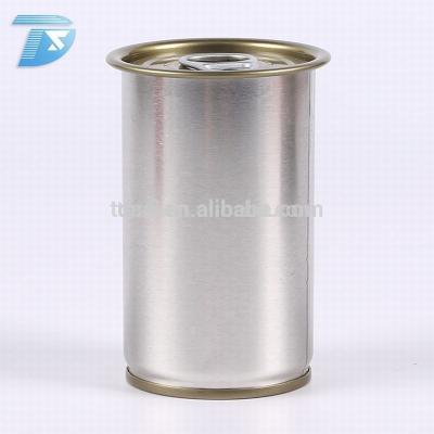 China Vegetable Seed 155g Easy Open Food Grade Tinplate Plain Round Small Tin Can Metal Cans For Tuna for sale