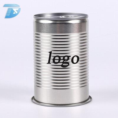 China Easy Open Customized Printing Sardine Can Packaging Empty Food Can 2 Piece Tins For Tuna Fish Food Packaging for sale