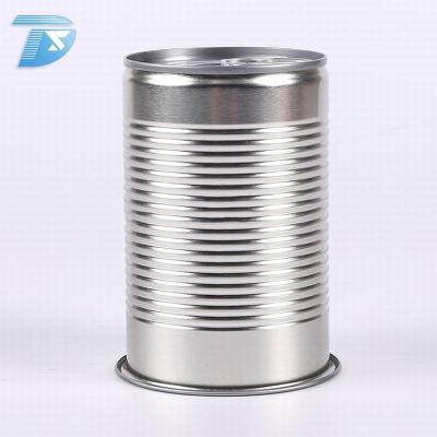 China Wholesale Sardine 425g Fish Tin Metal #10 Round Empty Cans Easy Open Round Tin Can For Meat Porcelain for sale