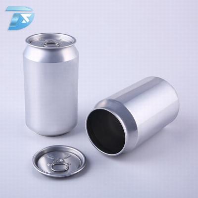 China Unpainted Empty Easy Open Empty Beer Can Silver Aluminum Standard Cans 330ml With Lids for sale