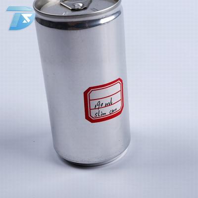 China Beer 150ml 190ml Slim Cans Of Juice Slightly Empty Drink Can Round With Caps for sale