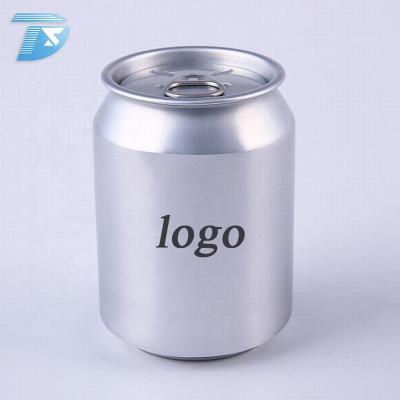 China Easy Open Aluminum Beer Can Shaped Empty Round Tin 250ml Mini Beer Can Bottles for sale