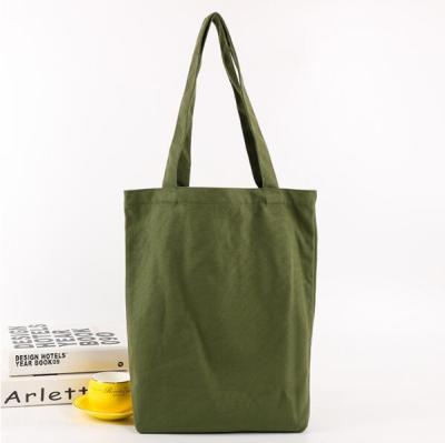 China Customized Bag High Quality Handled Eco Cotton Logo Army Green Canvas Bag for sale