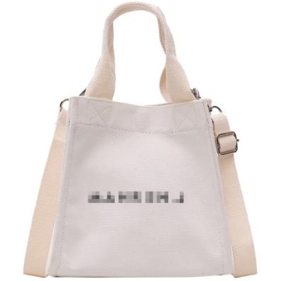 China Women's Cotton Canvas Bag Girl's Fabric Eco-friendly Bag With Printing Logo for sale