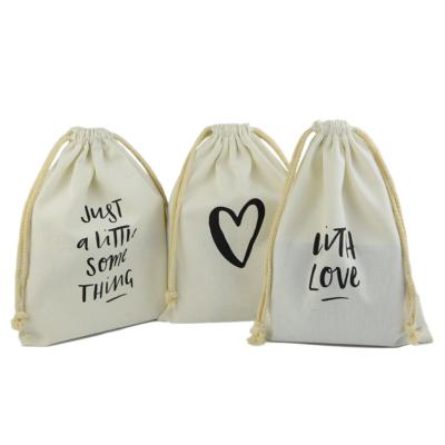 China Customized Canvas Rope Handle Bread Bags New Reusable Canvas Cotton Drawstring Gift Bag Canvas Bags for sale