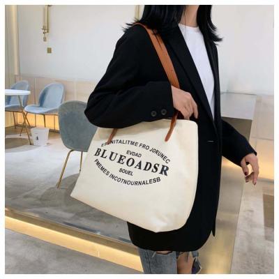 China Best Canvas Suppliers Supermarket Tote Ladies Fashion Cotton 100% Eco Friendly Shopping Bag On Website for sale