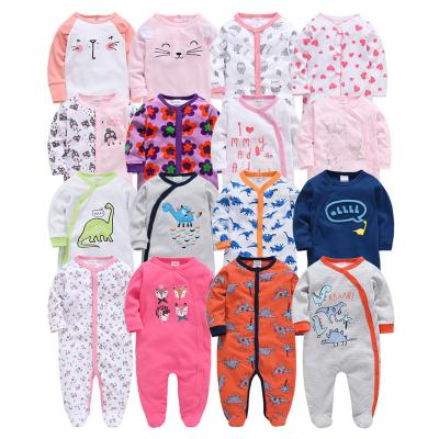 China Breathable Material Customized Baby Clothes Kids Clothing Long Sleeve Organic Baby Pajamas Soft Fabric Cotton Baby Rompers for sale