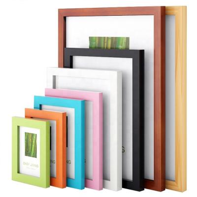 China Wholesale Cheap Black White Poster Photo Frame Picture Frame Solid Wood Eco - Friendly for sale