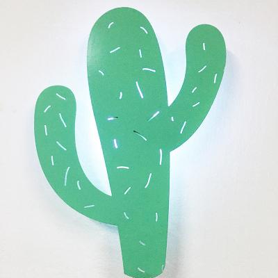 China Customizable PVC Silicone Neon Led Light Backlit Night Light Cactus Design Projection Light For Decoration for sale